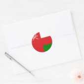 Sticker Rond Drapeau Oman (Enveloppe)