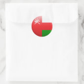 Sticker Rond Drapeau Oman (Sac)