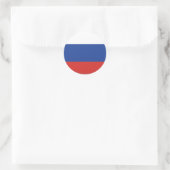 Sticker Rond Drapeau ordinaire de Russie (Sac)