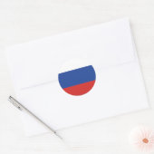 Sticker Rond Drapeau ordinaire de Russie (Enveloppe)