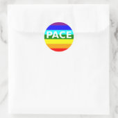 Sticker Rond Drapeau Pace(Peace) italien (Sac)
