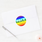 Sticker Rond Drapeau Pace(Peace) italien (Enveloppe)