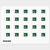 Sticker Rond Drapeau pakistanais (Feuille)