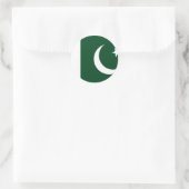 Sticker Rond Drapeau pakistanais (Sac)