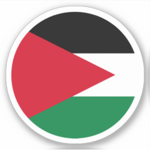Sticker rond Drapeau Palestine