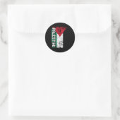 Sticker Rond Drapeau Palestine Big Palestine (Sac)