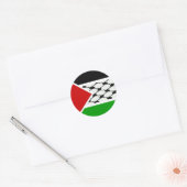 Sticker Rond Drapeau Palestine Keffiyeh (Enveloppe)