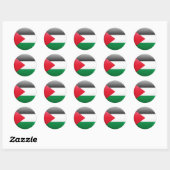Sticker Rond Drapeau palestinien (Feuille)
