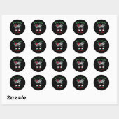 Sticker Rond Drapeau palestinien (Feuille)