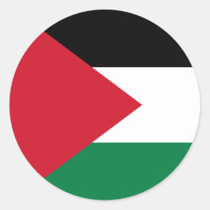 Sticker Rond Drapeau palestinien