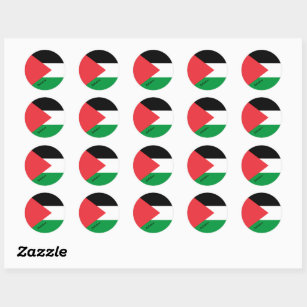Sticker Rond Drapeau palestinien et patriotes / sports