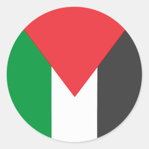 Sticker Rond Drapeau palestinien Libérez la Palestine customisé