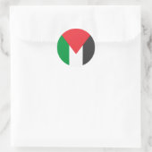 Sticker Rond Drapeau palestinien Libérez la Palestine customisé (Sac)
