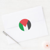 Sticker Rond Drapeau palestinien Libérez la Palestine customisé (Enveloppe)