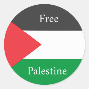 Sticker Rond Drapeau palestinien Libérez la Palestine customisé