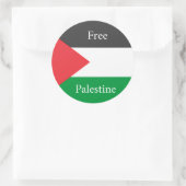 Sticker Rond Drapeau palestinien Libérez la Palestine customisé (Sac)