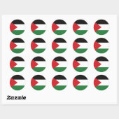 Sticker Rond Drapeau palestinien Libérez la Palestine customisé (Feuille)