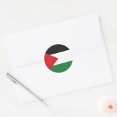 Sticker Rond Drapeau palestinien Libérez la Palestine customisé (Enveloppe)