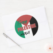 Sticker Rond Drapeau palestinien libre (Enveloppe)