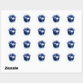 STICKER ROND DRAPEAU PALMETTO DE CAROLINE DU SUD (Feuille)