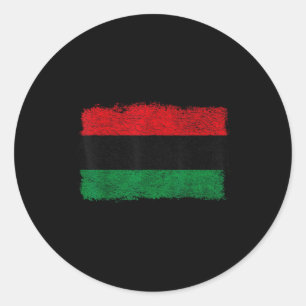 Sticker Rond Drapeau panafricain bannière de libération noire n