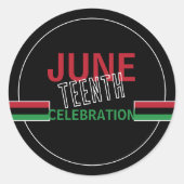 Sticker Rond Drapeau panafricain Conception, 12° anniversaire (Devant)