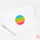 Sticker Rond Drapeau Panoromantic Pride (Enveloppe)