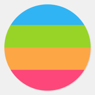 Sticker Rond Drapeau Panoromantic Pride
