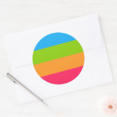 Sticker Rond Drapeau Panoromantic Pride (Enveloppe)
