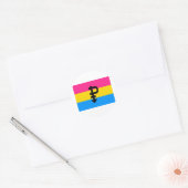 STICKER ROND DRAPEAU PANSEXUEL ORIGINAL (Enveloppe)