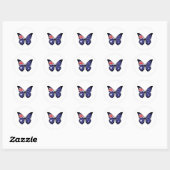 Sticker Rond Drapeau papillon australien (Feuille)