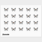 Sticker Rond Drapeau papillon de Chypre (Feuille)
