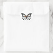 Sticker Rond Drapeau papillon de Chypre (Sac)