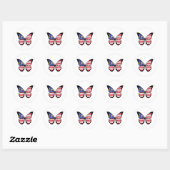 Sticker Rond Drapeau papillon de Malaisie (Feuille)