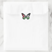 Sticker Rond Drapeau papillon de Palestine (Sac)