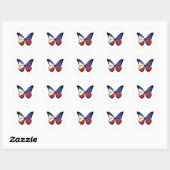 Sticker Rond Drapeau papillon des Philippines (Feuille)