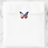 Sticker Rond Drapeau papillon des Philippines (Sac)