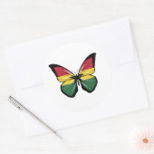 Sticker Rond Drapeau papillon du Ghana (Enveloppe)
