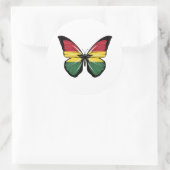 Sticker Rond Drapeau papillon du Ghana (Sac)