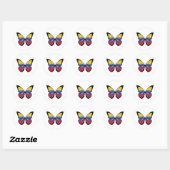 Sticker Rond Drapeau papillon du Venezuela (Feuille)