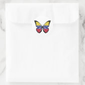 Sticker Rond Drapeau papillon du Venezuela (Sac)