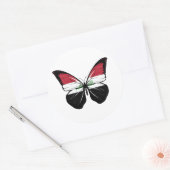 Sticker Rond Drapeau papillon irakien (Enveloppe)