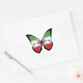 Sticker Rond Drapeau papillon iranien (Enveloppe)