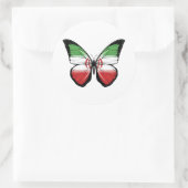 Sticker Rond Drapeau papillon iranien (Sac)