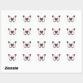 Sticker Rond Drapeau papillon japonais (Feuille)