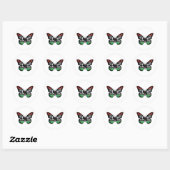 Sticker Rond Drapeau papillon libyen (Feuille)