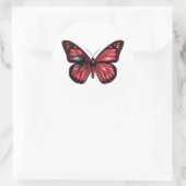 Sticker Rond Drapeau papillon monarque d'Albanie (Sac)