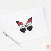 Sticker Rond Drapeau papillon syrien (Enveloppe)