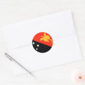 Sticker Rond Drapeau Papouasie-Nouvelle-Guinée (Enveloppe)