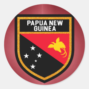 Sticker Rond Drapeau Papouasie-Nouvelle-Guinée